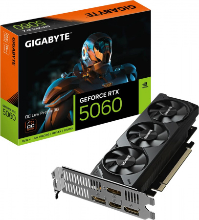 Видеокарта Gigabyte NVIDIA GeForce RTX 5060 Low Profile 8G (GV-N5060OC-8GL) RTX 5060 8G