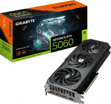 Видеокарта Gigabyte NVIDIA GeForce RTX 5060 GAMING OC 8G (GV-N5060GAMING OC-8GD) RTX 5060 GAMING OC 8G