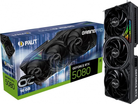 Видеокарта PALIT NVIDIA GeForce RTX 5080 GamingPro OC 16GB (NE75080S19T2-GB2031A) PA-RTX 5080 GAMINGPRO OC 16G