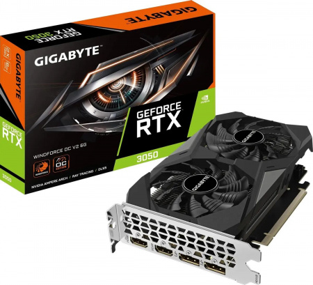 Видеокарта Gigabyte NVIDIA GeForce RTX 3050 WindForce OC V2 6G (GV-N3050WF2OCV2-6GD) RTX 3050 WINDFORCE OC V2 6G