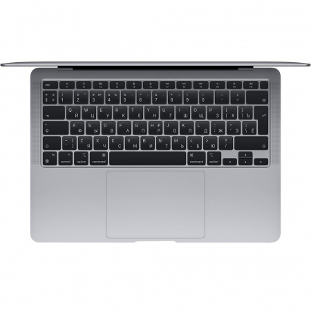 Ноутбук Apple MacBook Air A2337 M1 8 Core 3.2ГГц, 8-ядерный 13.3", IPS (2560x1600), 8Gb, SSD256ГБ, Mac OS, серый космос (MGN63CH/A)