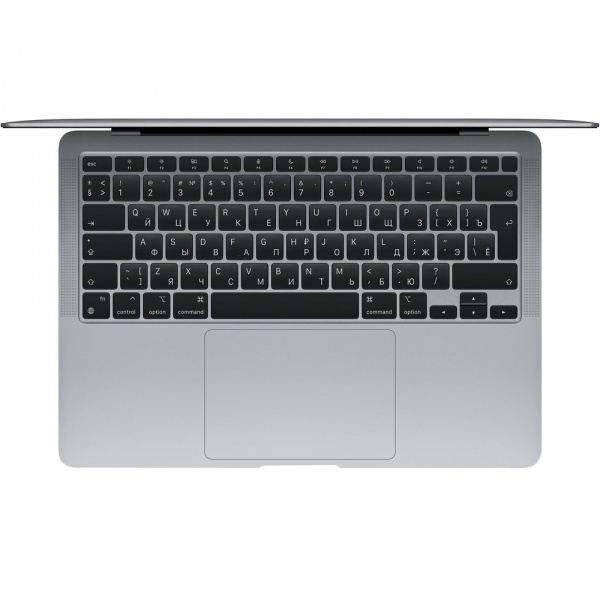 Ноутбук Apple MacBook Air A2337 M1 8 Core 3.2ГГц, 8-ядерный 13.3", IPS (2560x1600), 8Gb, SSD256ГБ, Mac OS, серый космос (MGN63CH/A)
