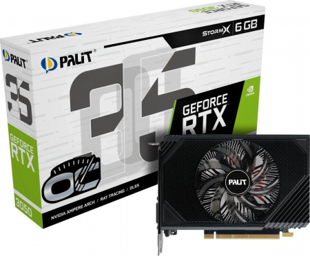 Видеокарта PALIT NVIDIA GeForce RTX 3050 StormX OC 6GB (NE63050S18JE-1072F) PA-RTX 3050 STORMX OC 6G